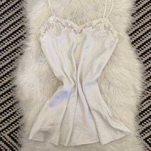 Victoria’s Secret Y2K white lace satin slip dress